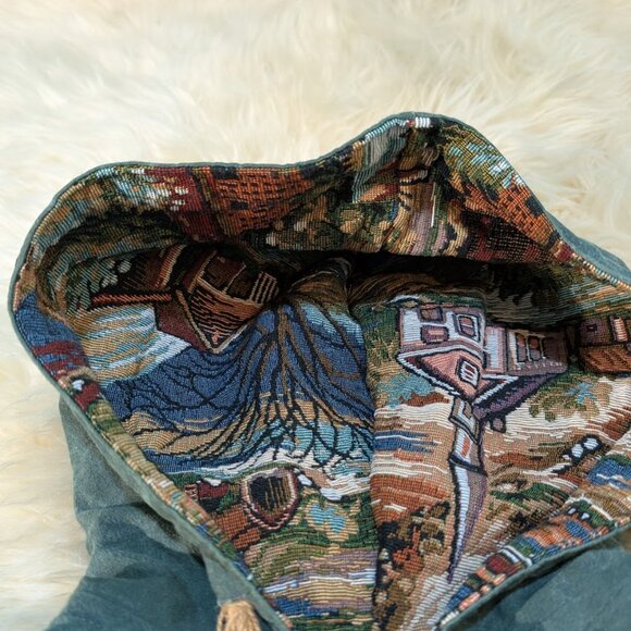 Berry Ellen Green Cotton Canvas Landscape Youth Pullover Size Medium - Picture 4 of 8